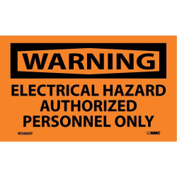 NMC W268AP Warning, Electrical Hazard Label, 3" x 5", Adhesive Backed Vinyl, 5/Pk