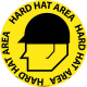 NMC WFS-13 Hard Hat Area, Walk On Floor Sign, 17" Dia.