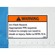 NMC WGA17AP Warning, Arc Flash Hazard Label, 3" x 5", Adhesive Backed Vinyl, 5/Pk