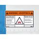 NMC WGA33AP Warning, Arc Flash & Shock Hazard Label (Graphic), Bilingual, 3" x 5", Adhesive Backed Vinyl, 5/Pk