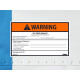 NMC WGA37AP Warning, Arc Flash Hazard Label, 3" x 5", Adhesive Backed Vinyl, 5/Pk