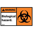 NMC WGA5AP Warning, Biological Hazard Label (Graphic) , 3" x 5", Adhesive Backed Vinyl, 5/Pk