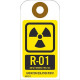 NMC IST Energy Isolation - Radiation Isolation Point Tag, Unrippable Vinyl, 10/Pk