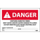 NMC PRD920 Danger, Contains Asbestos Fibers Hazard Warning Label, 3" x 5", PS Paper, 500/Roll