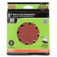 Ali Industries 414 Sanding Disc, Aluminum Oxide, Red Resin, 5-In., 8-Hole, 15-Pk.