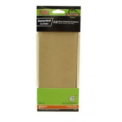 Ali Industries 5045 1/3-Sheet Sandpaper, Assorted-Grit, 6-Pk.