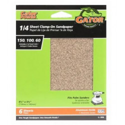 Ali Industries 5036 General-Purpose Sandpaper, Assorted-Grit, 4.5 X 5.5-Inch, 6-Pack
