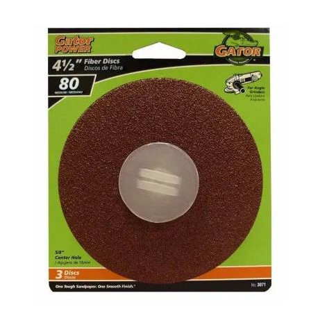 Ali Industries 3071 3-Pack 4.5-Inch 80-Grit Fiber Sanding Disc