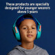 3M PKIDSP-TEAL Kids Hearing Protection Plus Earmuffs, Teal, NRR 23 dB