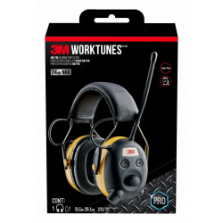 3M 90541H1-DC-PS WorkTunes, AM/FM Hearing Protector Earmuffs, NRR 24 dB