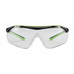 3M 4710 Brow Guard Eyewear, Wrap-Around Protection, Black/Green Frame
