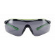 3M 4710 Brow Guard Eyewear, Wrap-Around Protection, Black/Green Frame
