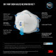 3M 8577P2-DC-PS Cool Flow, Valved Particulate Respirator for Paint Odor, 2/Pk
