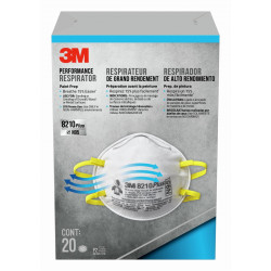 3M 8210PP20-DC Performance Disposable Paint Prep Respirator N95 Particulate, 20/Pk