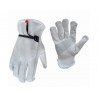 Big Time Products 9845 True Grip Work Gloves, Grain Cowhide Ball & Tape Wrist, Men's