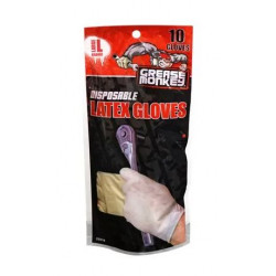 Big Time Products 23510-26 Grease Monkey Disposable Latex Gloves, Large, 10-Ct.