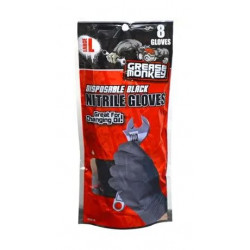 Big Time Products 23810-26 Grease Monkey Disposable Nitrile Gloves, Large, 8-Ct.