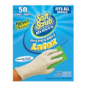 Big Time Products 11350-16 Soft Scrub Disposable Latex Gloves, Powder Free, One Size, 50-Ct.