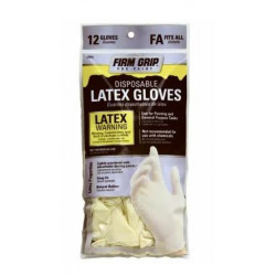 Big Time Products 13512-26 Firm Grip Disposable Latex Gloves, 12-Ct.