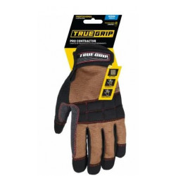 Big Time Products 98541-23 True Grip Pro Contractor Duck Canvas Work Gloves, Touchscreen Compatible, Large
