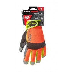 Big Time Products 9843-23 True Grip Safety Max Hi-Viz Work Gloves, Touchscreen Compatible, Large