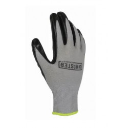 Big Time Products 20038-26 Master Mechanic Nitrile-Coated Work Gloves, Polyester Shell, Black/Gray, Men's XL