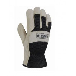 Big Time Products 4001 Master Rancher Suede Leather Palm Work Gloves, Mesh Back, Men's, Large