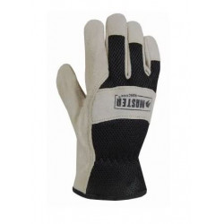 Big Time Products 40016-26 Master Rancher Leather-Palm Work Gloves, Mesh Back, Men's, Medium