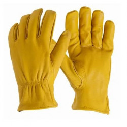 Big Time Products 934 True Grip Premium Grain Deerskin Gloves, Elastic Wrist, Men's