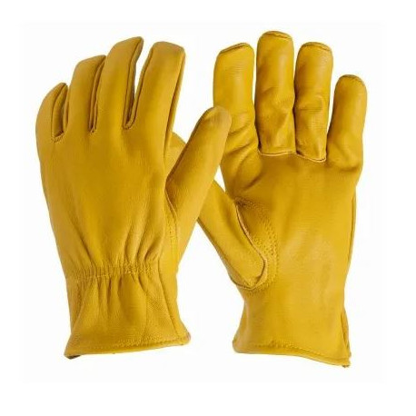 Big Time Products 934 True Grip Premium Grain Deerskin Gloves, Elastic Wrist, Men's