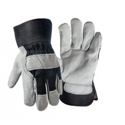 Big Time Products 9844 True Grip Pigskin Leather Palm Work Gloves, Cotton Back, Men's