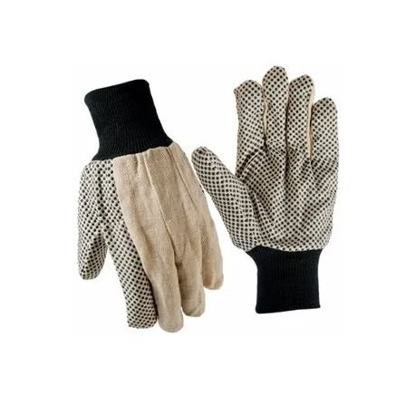 Big Time Products 9163-26 True Grip Dotted Cotton Canvas Work Gloves, Men's, Large