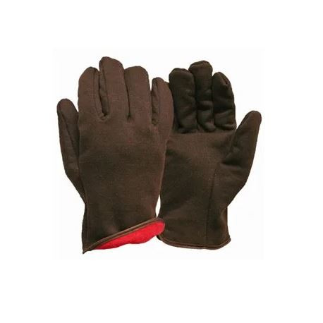 Big Time Products 9927-26 True Grip Jersey Winter Work Gloves, Brown, Fleece Lined, Men's, Large