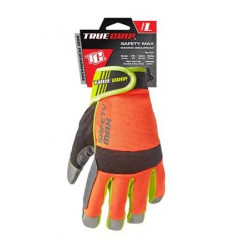 Big Time Products 9842-23 True Grip Safety Max Work Gloves, Hi-Viz, Touchscreen, Men's, Medium