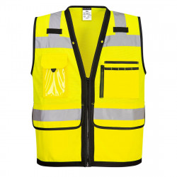 Portwest US378 Heavy Duty Surveyors Vest, Yellow