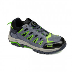 Portwest FT18 Steelite Wire Lace Safety Trainer S1P HRO, Grey/Green