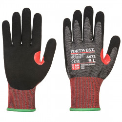 Portwest A672 CS Cut F13 Nitrile Glove, Black