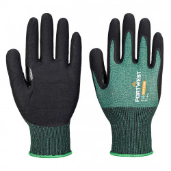 Portwest AP15 SG Cut B18 Eco Nitrile Glove (Pk12), Green/Black
