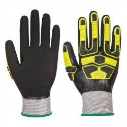 Portwest AP55 Waterproof HR Cut Impact Glove, Grey/Black