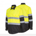 Portwest E066 Two Tone ANSI Long Sleeve Work Shirt, Yellow/Black