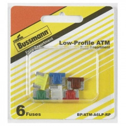Cooper Bussmann BP/ATM-A6LP-RP Low-Profile Auto Fuse Assortment, 6-Pc.