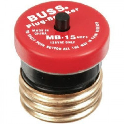 Cooper Bussmann BP/MB 125V Edison Base Plug Fuse Circuit Breaker