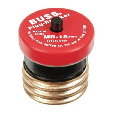 Cooper Bussmann BP/MB 125V Edison Base Plug Fuse Circuit Breaker