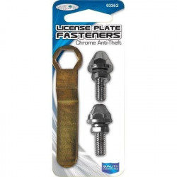 Custom Accessories 93362 License Plate Fastener, With Tool, Anti-Theft