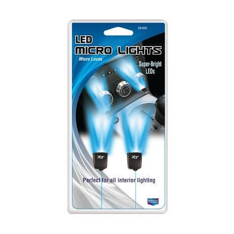 Custom Accessories 25400 Car LED Micro Light, Cigarette Lighter Plug in, Blue, 12 Volt