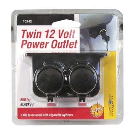 Custom Accessories 10242 Auxiliary Twin Outlet 12 Volt