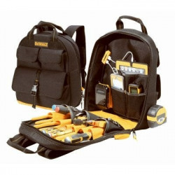 Custom Leathercraft DGC530 Tool Backpack, 23-Pockets, USB Charger