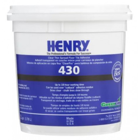 Henry 141036 430 Thin-Spread Floor Tile Adhesive, Clear, 1 Gals