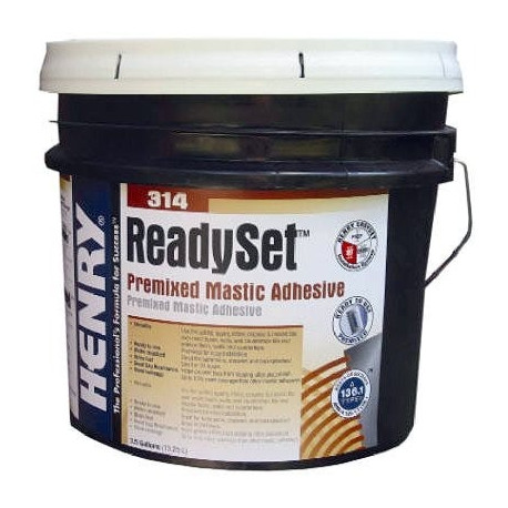 Henry 160838 314 ReadySet Pre-Mixed Mastic Adhesive, 3.5 Gals