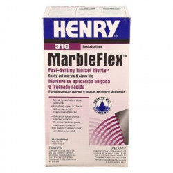 Henry 106854 MarbleFlex H-316 Fast Setting Thinset Mortar, 12.5 Lbs